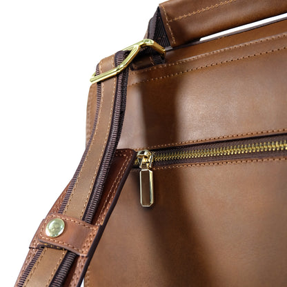 HARA Backpack in Vintage Dark Brown -  Genuine Leather