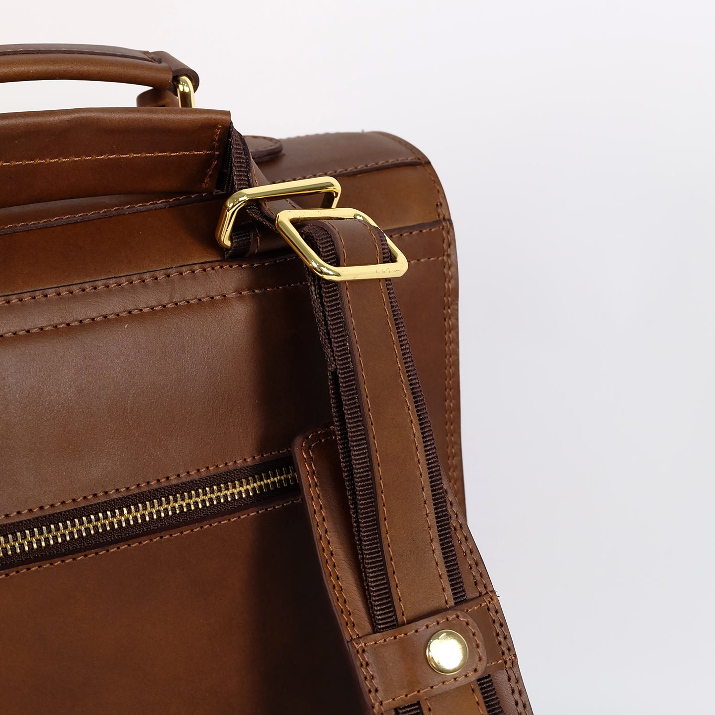 HARA Backpack in Vintage Dark Brown -  Genuine Leather