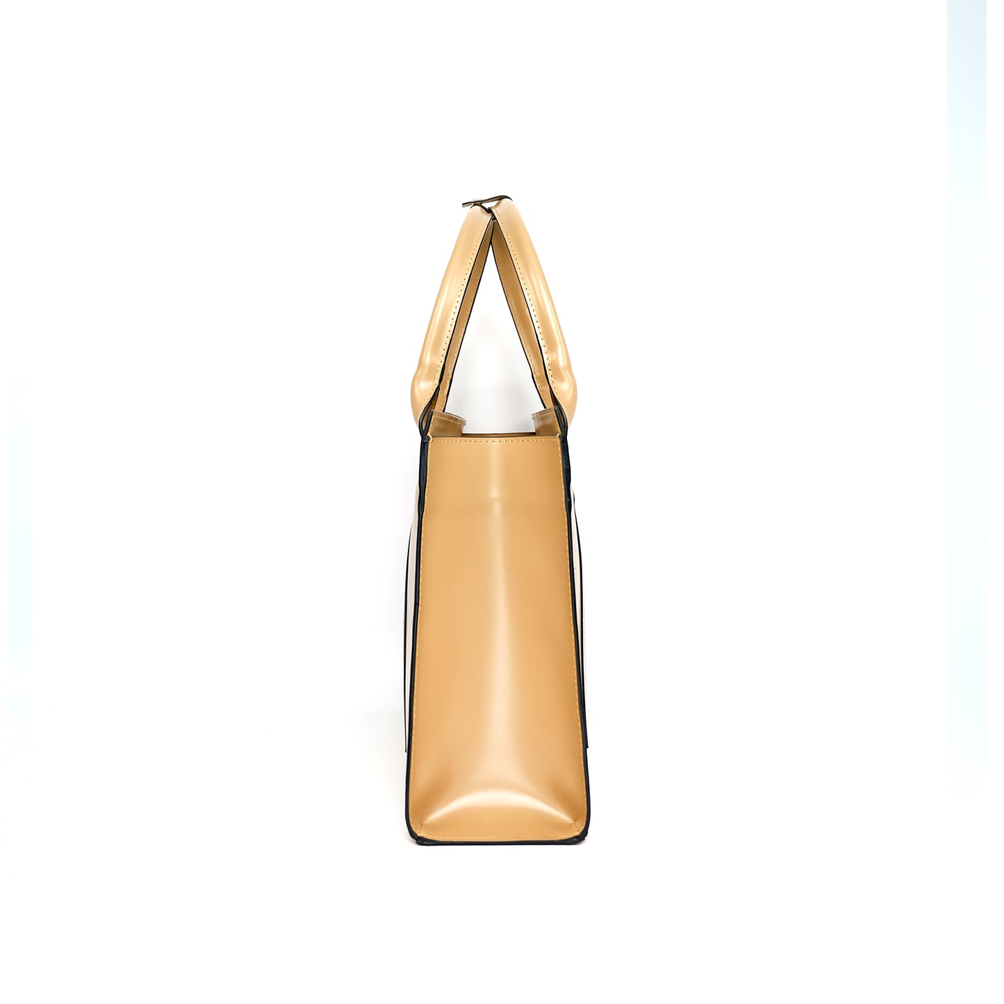 (CLEARANCE) AMIRA Laptop Tote Bag in Champagne - PU Leather