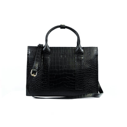 (CLEARANCE) SIERRA Bag in Croco Black - PU Leather