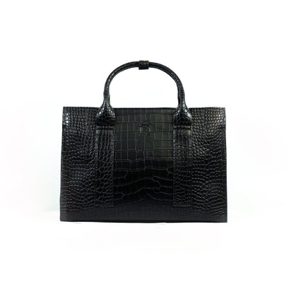 (CLEARANCE) SIERRA Bag in Croco Black - PU Leather