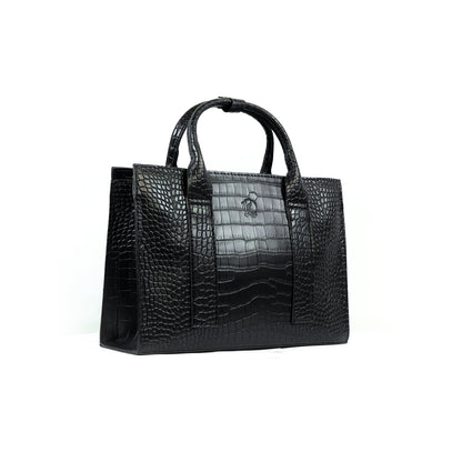 (CLEARANCE) SIERRA Bag in Croco Black - PU Leather