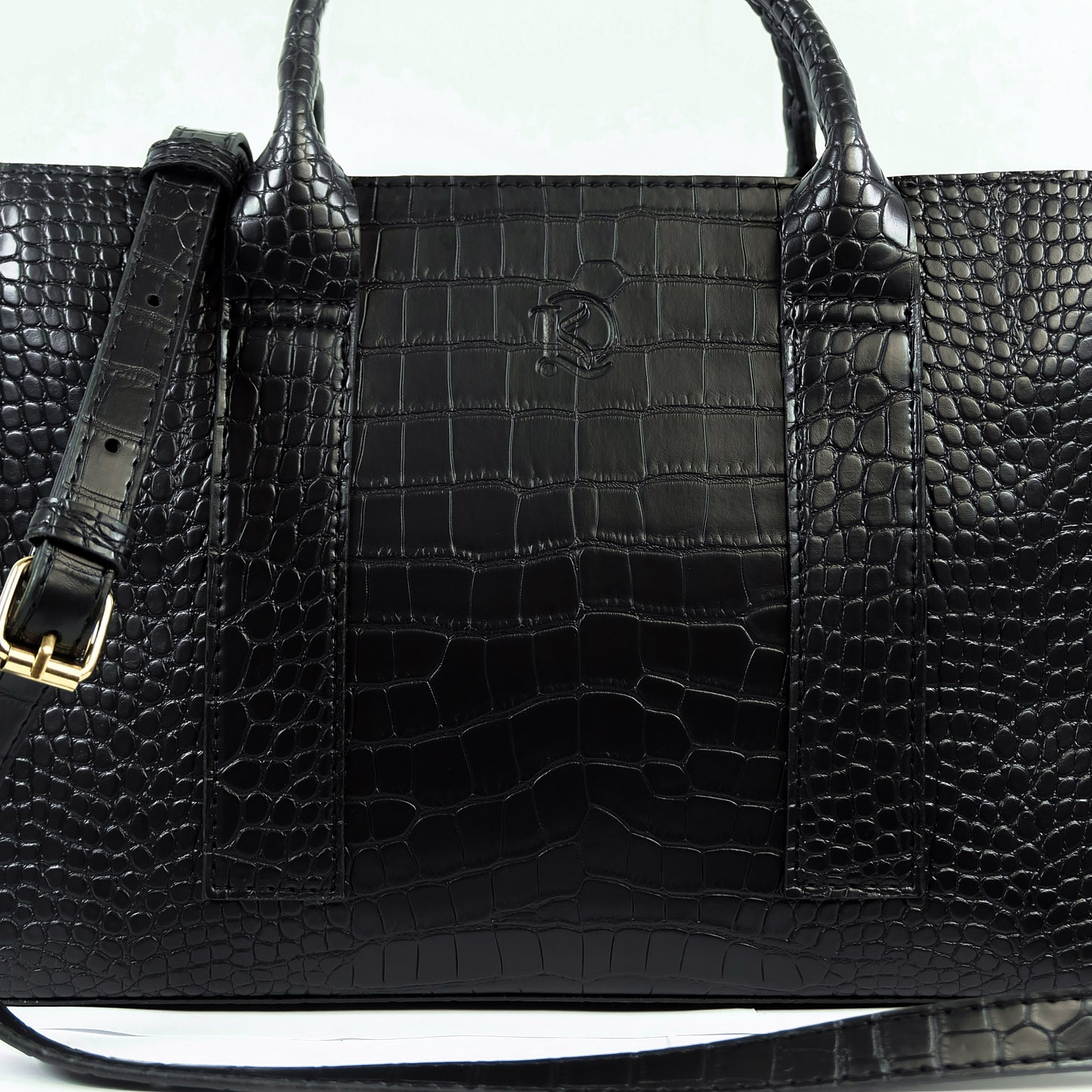 (CLEARANCE) SIERRA Bag in Croco Black - PU Leather