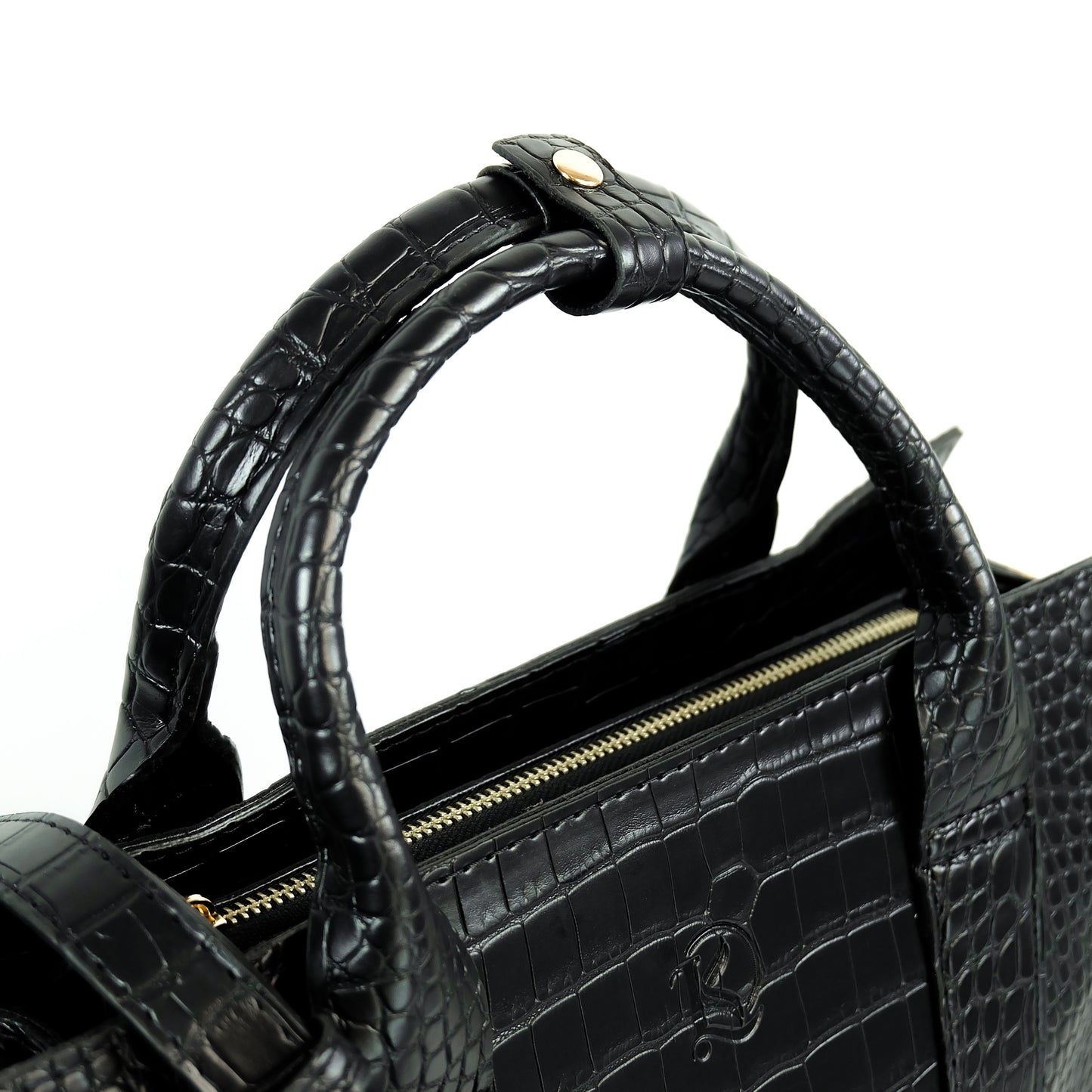 (CLEARANCE) SIERRA Bag in Croco Black - PU Leather