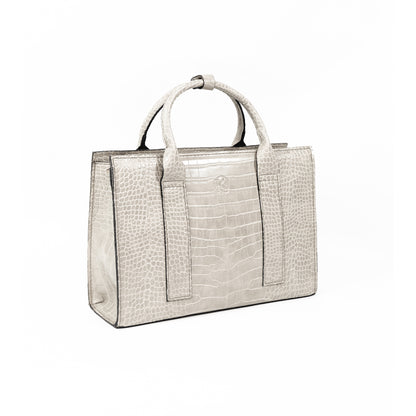 (CLEARANCE) SIERRA Bag in Croco Bone - PU Leather