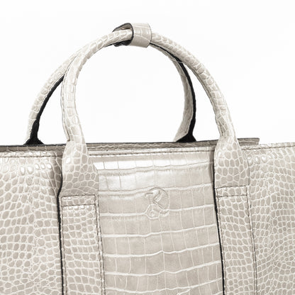 (CLEARANCE) SIERRA Bag in Croco Bone - PU Leather