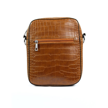 (CLEARANCE) TIKAS Bag in Croco Tan - PU Leather