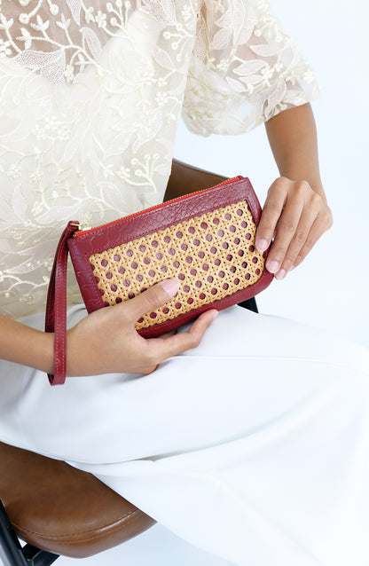 PHONE WRISTLET POUCH in Dark Brown - Full Leather x Solihiya