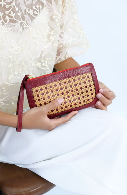 PHONE WRISTLET POUCH in Dark Brown - Full Leather x Solihiya