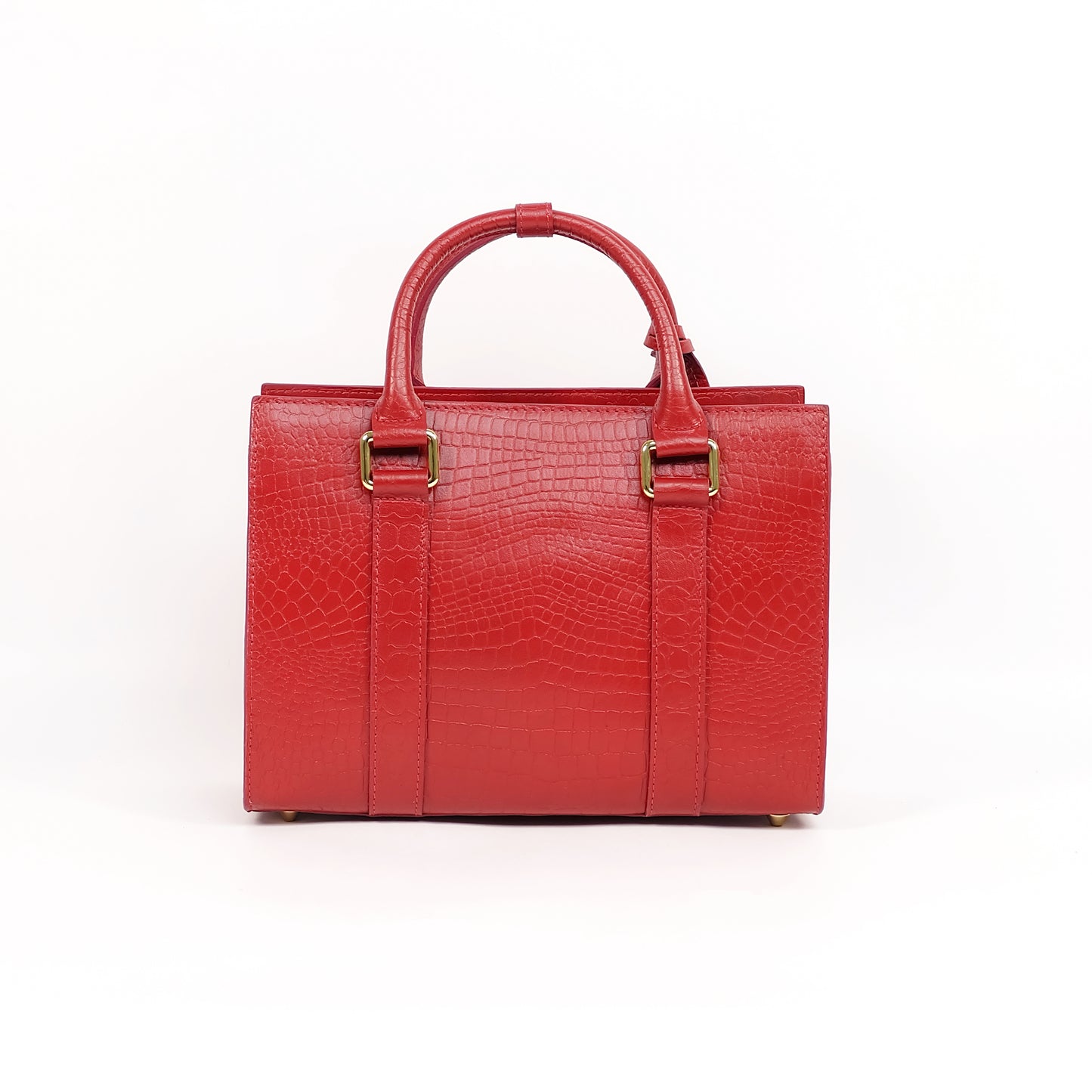 SAFIRA Mini Bag in Croco Red -  Genuine Leather
