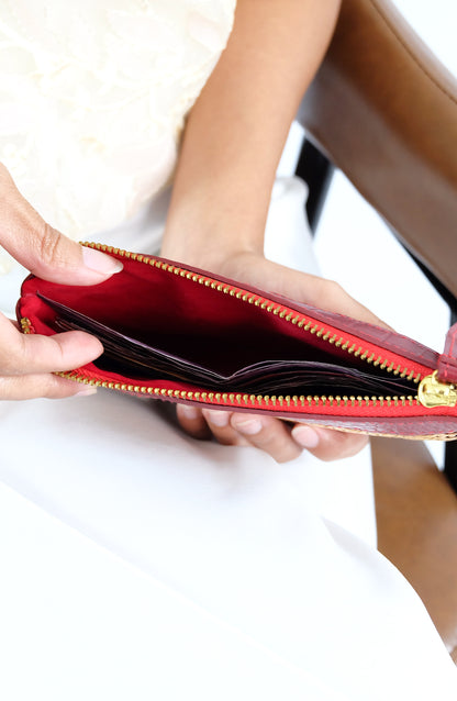 PHONE WRISTLET POUCH in Dark Brown - Full Leather x Solihiya