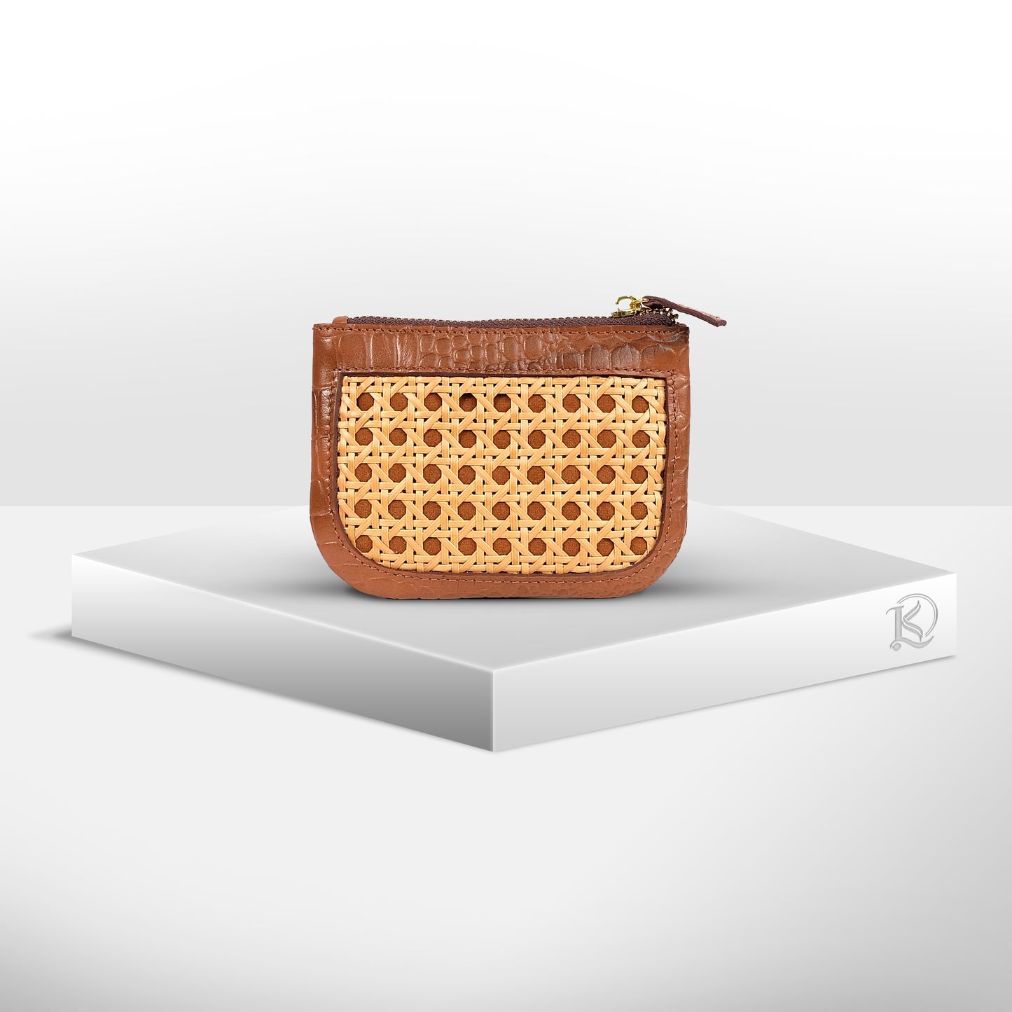 BASIC POUCH in Tan - Full Leather x Solihiya