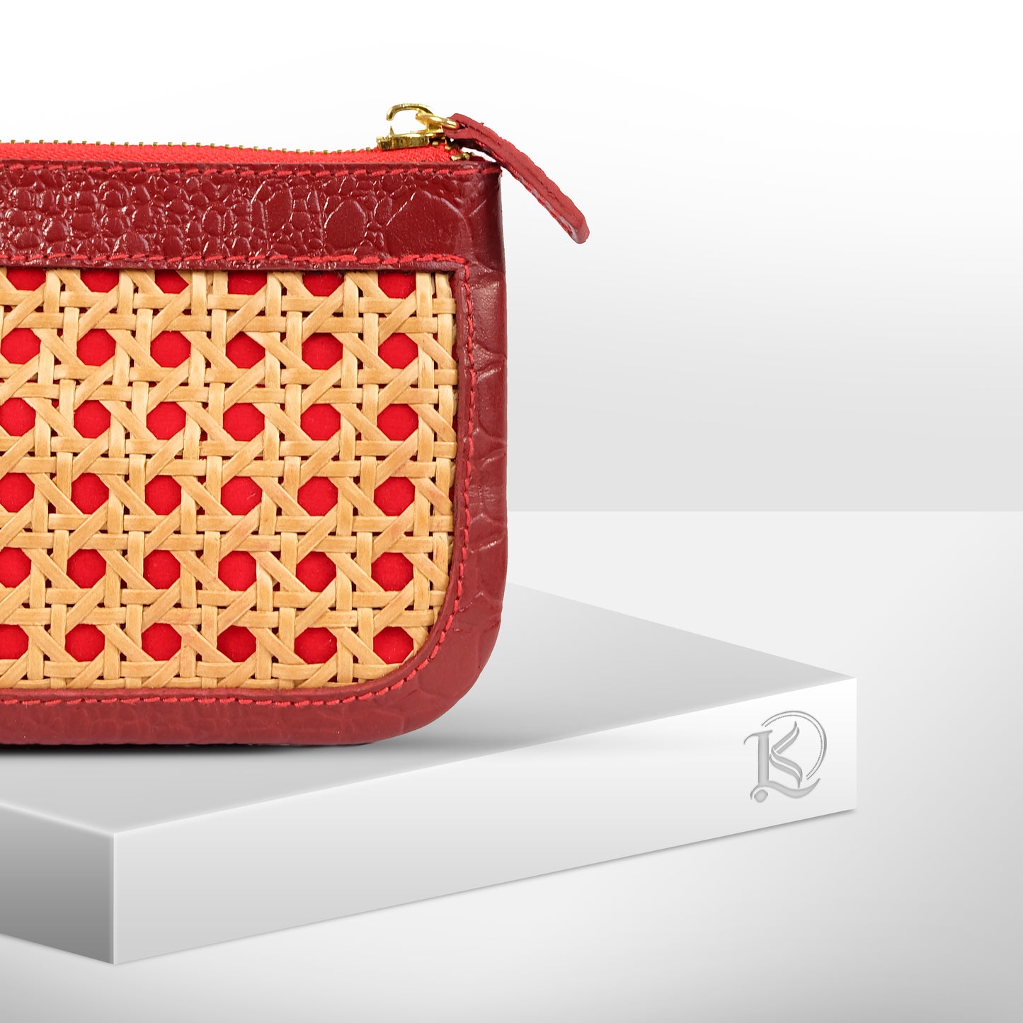 BASIC POUCH in Wine - Full Leather x Solihiya