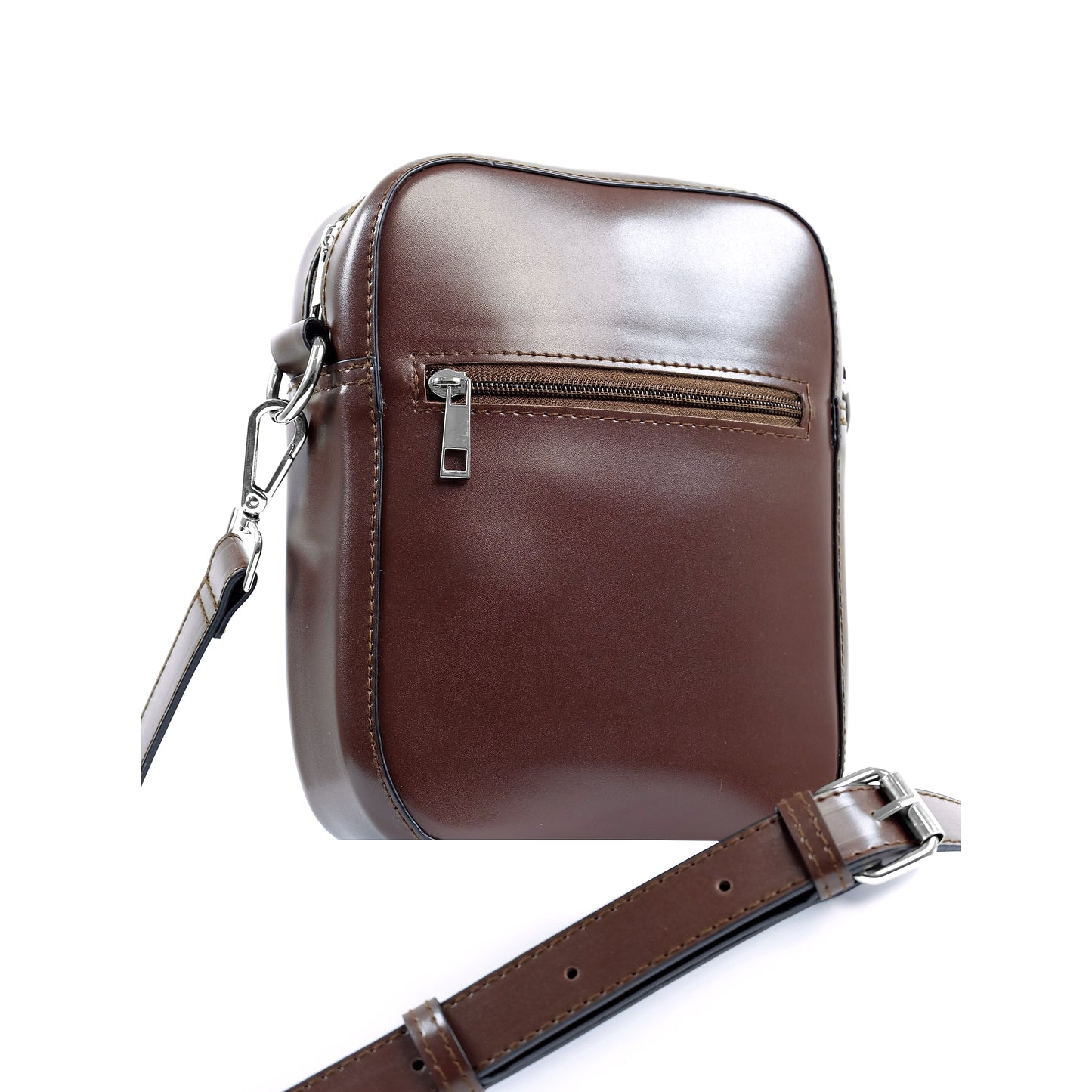 (CLEARANCE) TIKAS Bag in Dark Chocolate - PU Leather