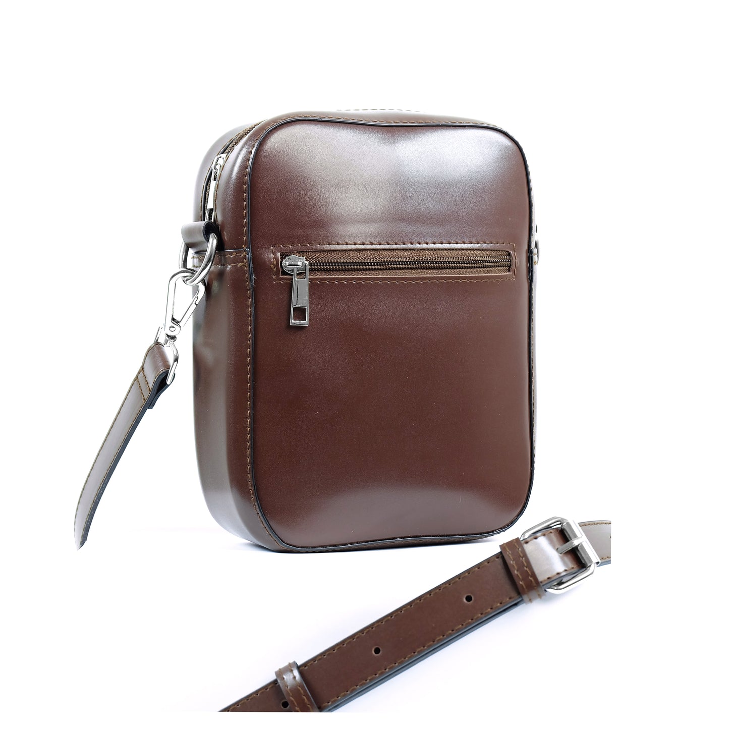 (CLEARANCE) TIKAS Bag in Dark Chocolate - PU Leather