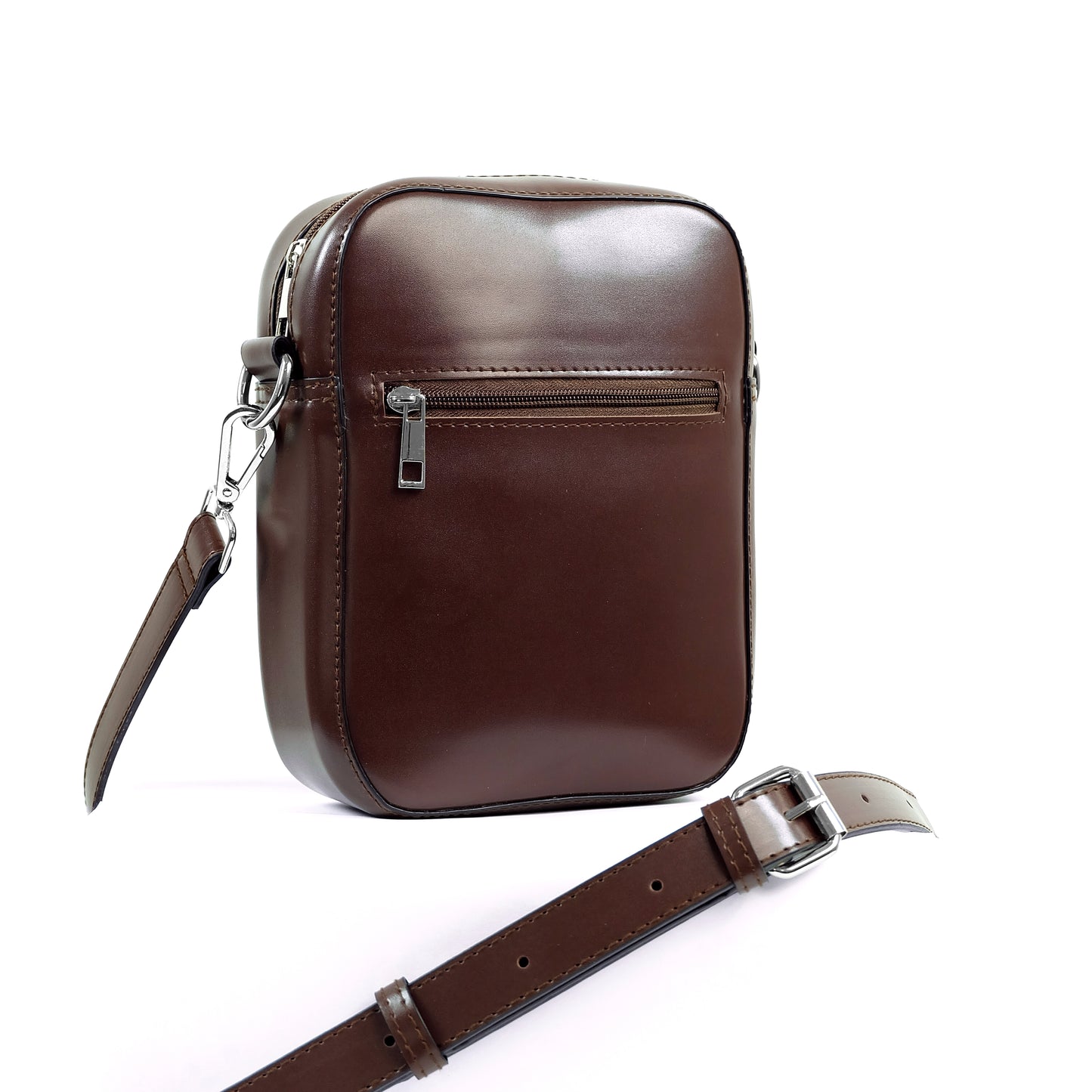 (CLEARANCE) TIKAS Bag in Dark Chocolate - PU Leather