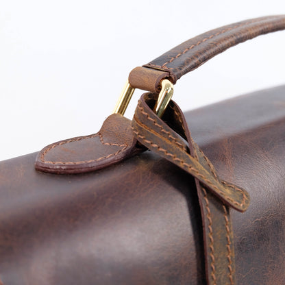 MAHARLIKA Backpack in Distressed Oil Brown -  Genuine Leather