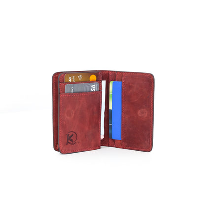 Baltazar Card Holder Wallet in Vintage Red