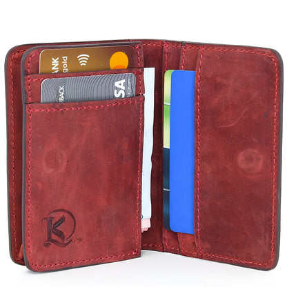 Baltazar Card Holder Wallet in Vintage Red