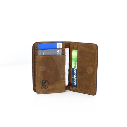 Baltazar Card Holder Wallet in Vintage Light Tan