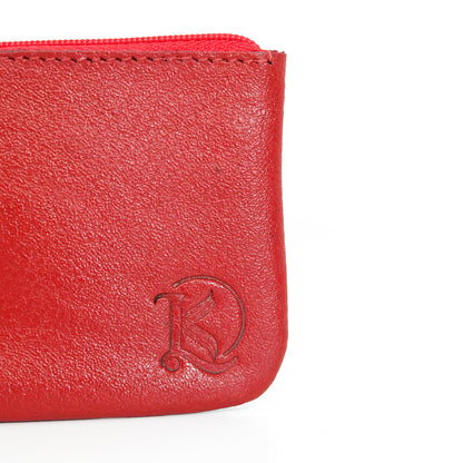 Alejandro Basic Pouch in Grained Red - Genuine Leather