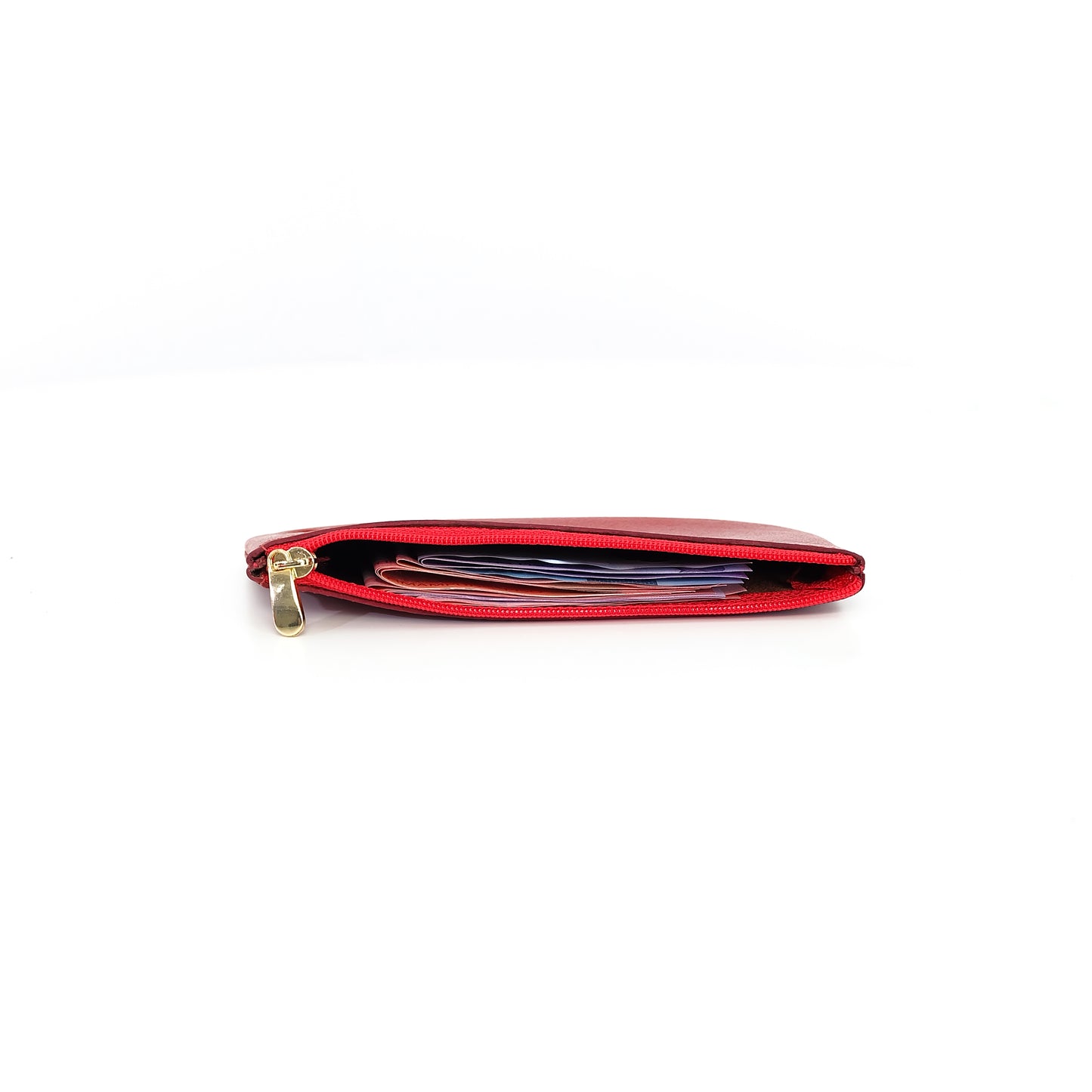 Alejandro Basic Pouch in Grained Red - Genuine Leather