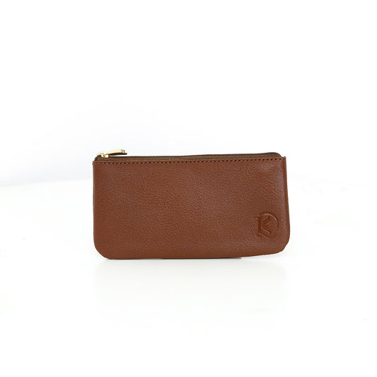 Alejandro Basic Pouch in Saddle Brown - Genuine Leather