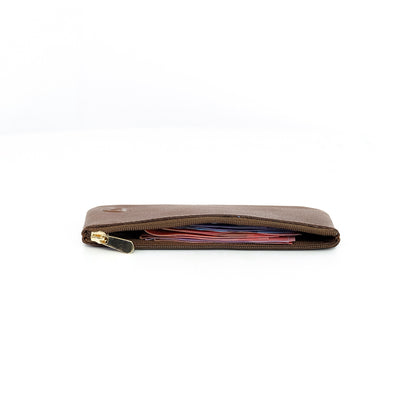 Alejandro Basic Pouch in Saddle Brown - Genuine Leather