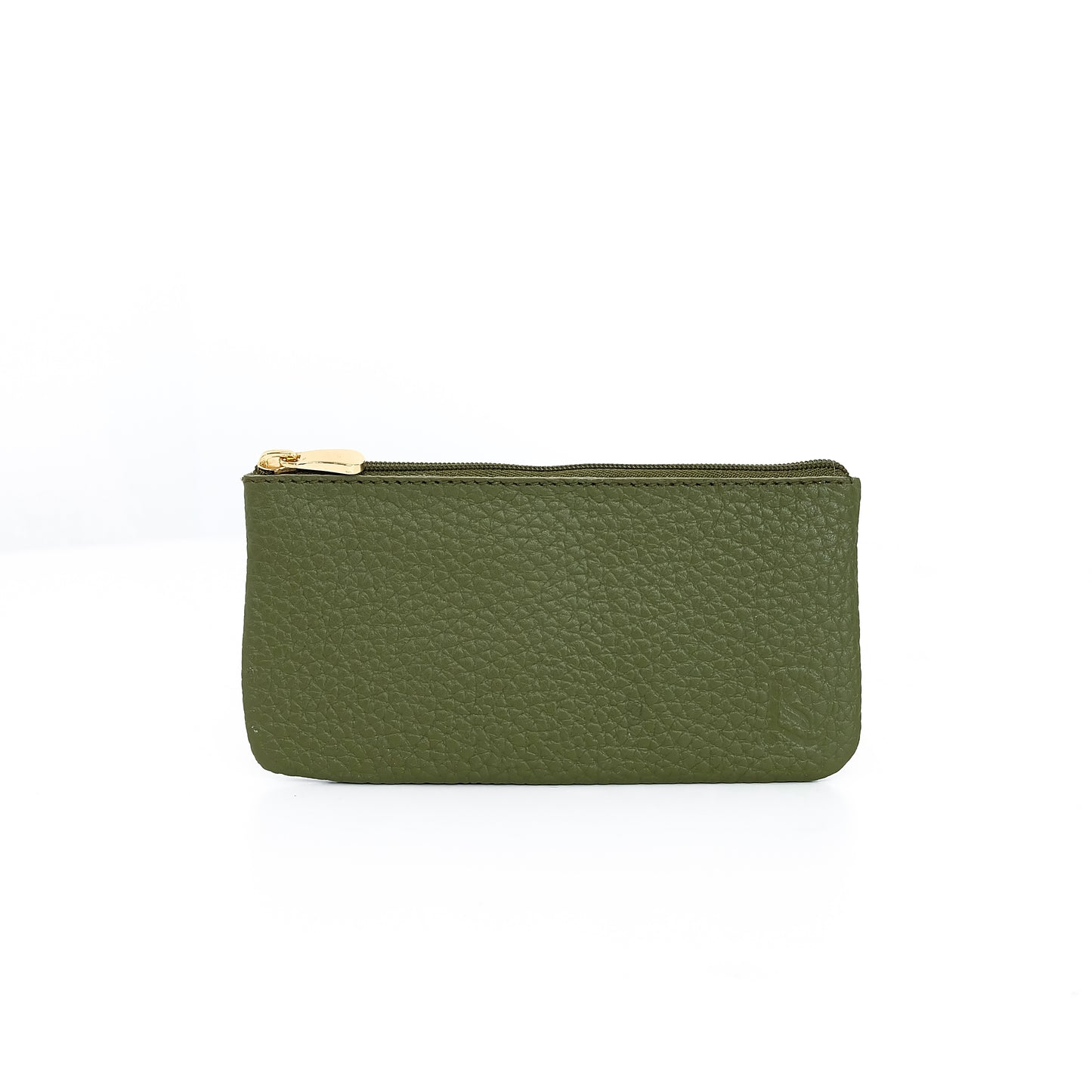 Alejandro Basic Pouch in Grained Matte Army Green - Genuine Leather