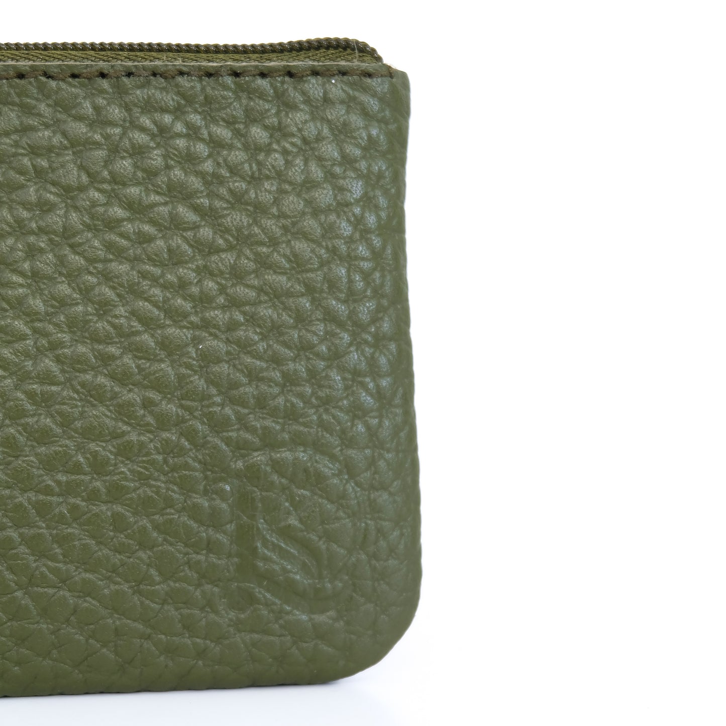 Alejandro Basic Pouch in Grained Green - Genuine Leather