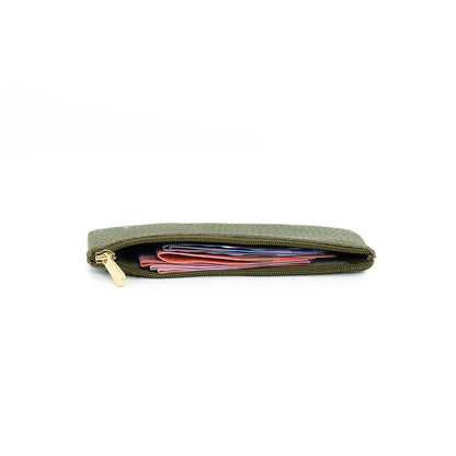 Alejandro Basic Pouch in Grained Green - Genuine Leather
