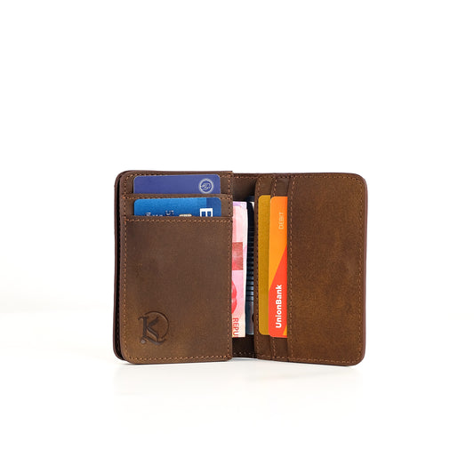Baltazar Card Holder Wallet in Vintage Dark Brown