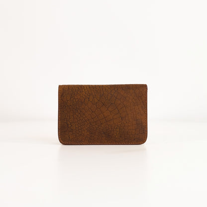 Baltazar Card Holder Wallet in Croco Vintage Tan