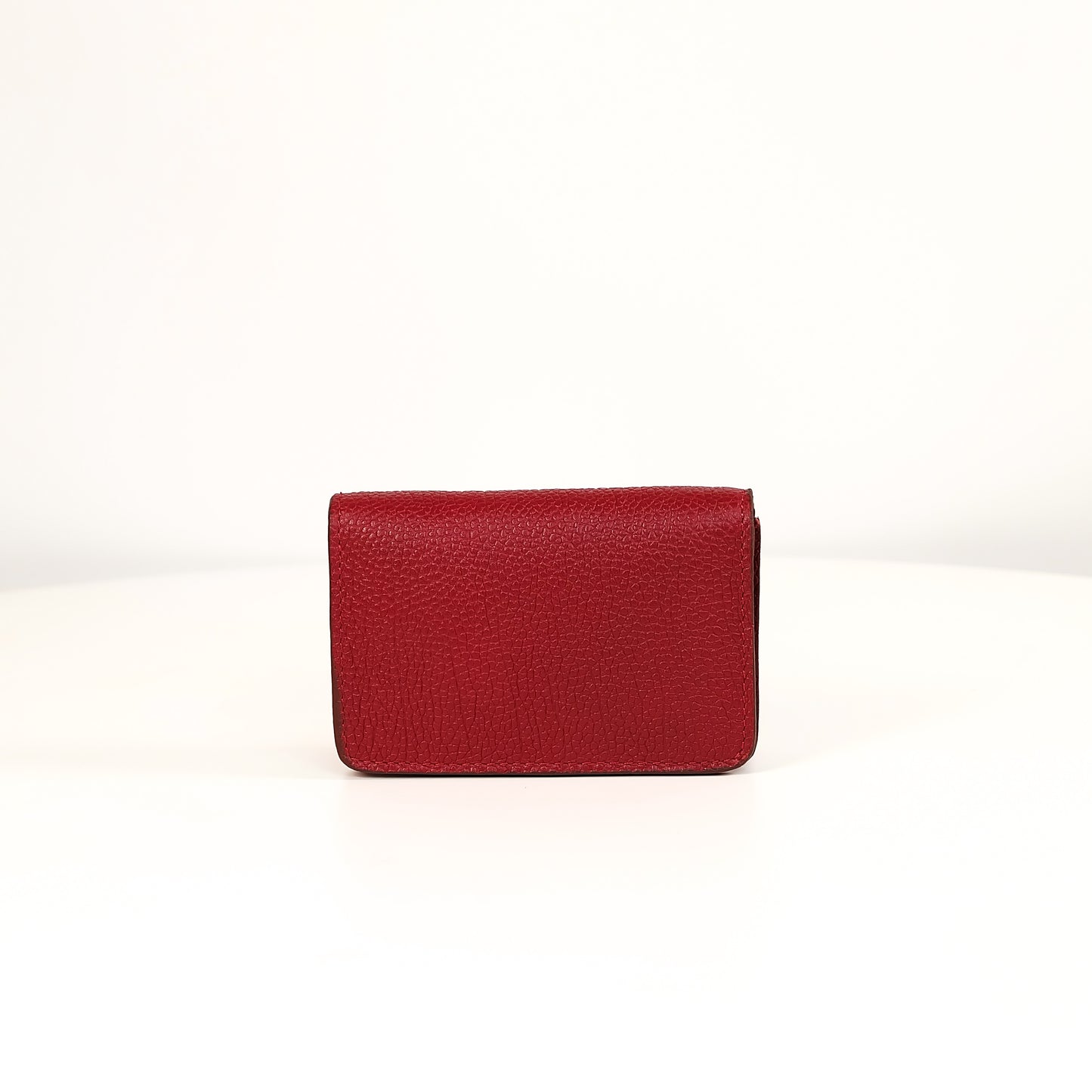 Baltazar Card Holder Wallet in Grained Berry