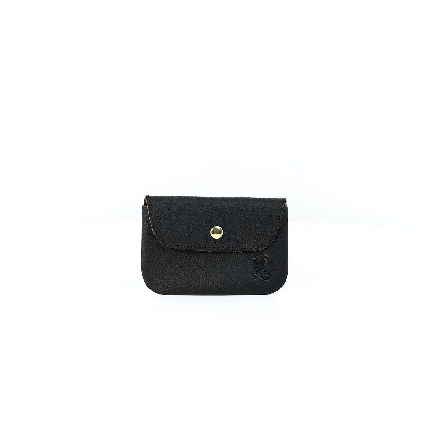 Andres Coin Pouch in Grained Dark Brown - Genuine Leather