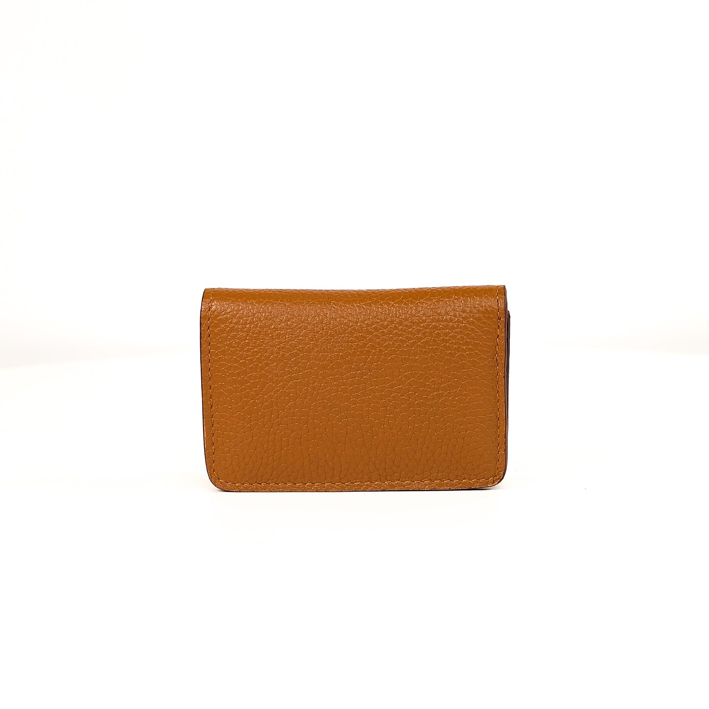 Baltazar Card Holder Wallet in Grained Tan
