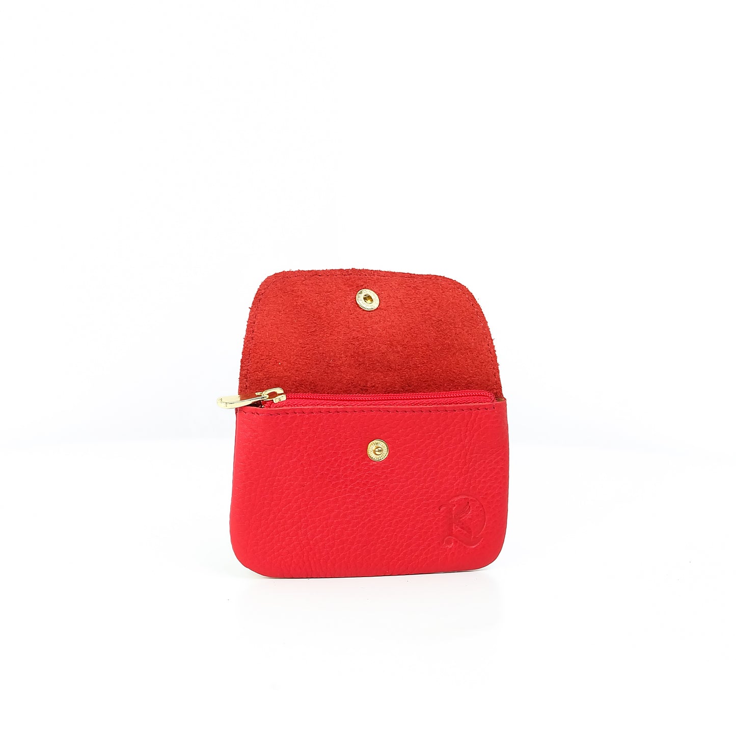 Andres Coin Pouch in Grained New Grained Red (Matte) - Genuine Leather
