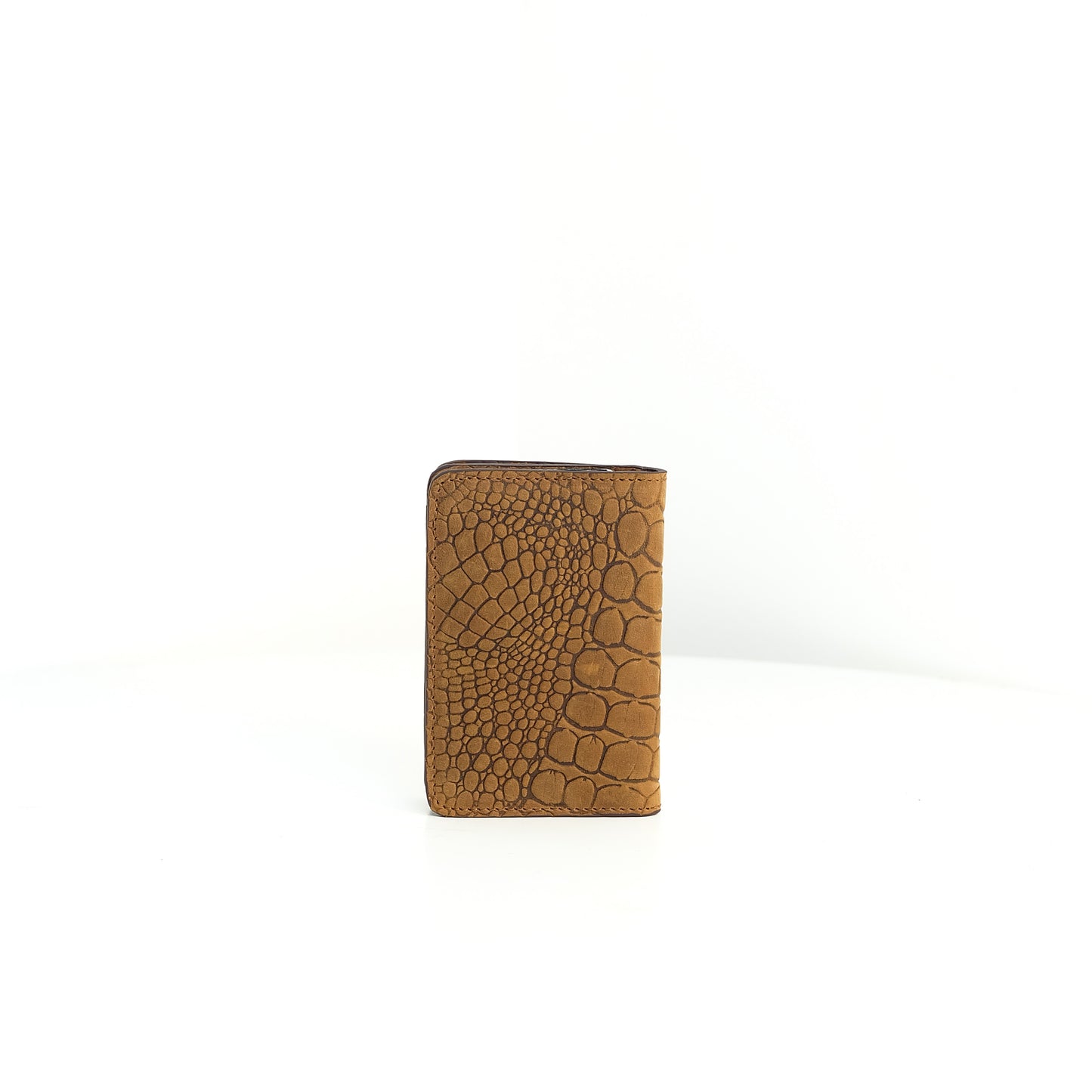 Baltazar Card Holder Wallet in Croco Vintage Light Tan