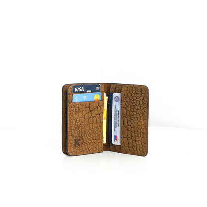 Baltazar Card Holder Wallet in Croco Vintage Light Tan