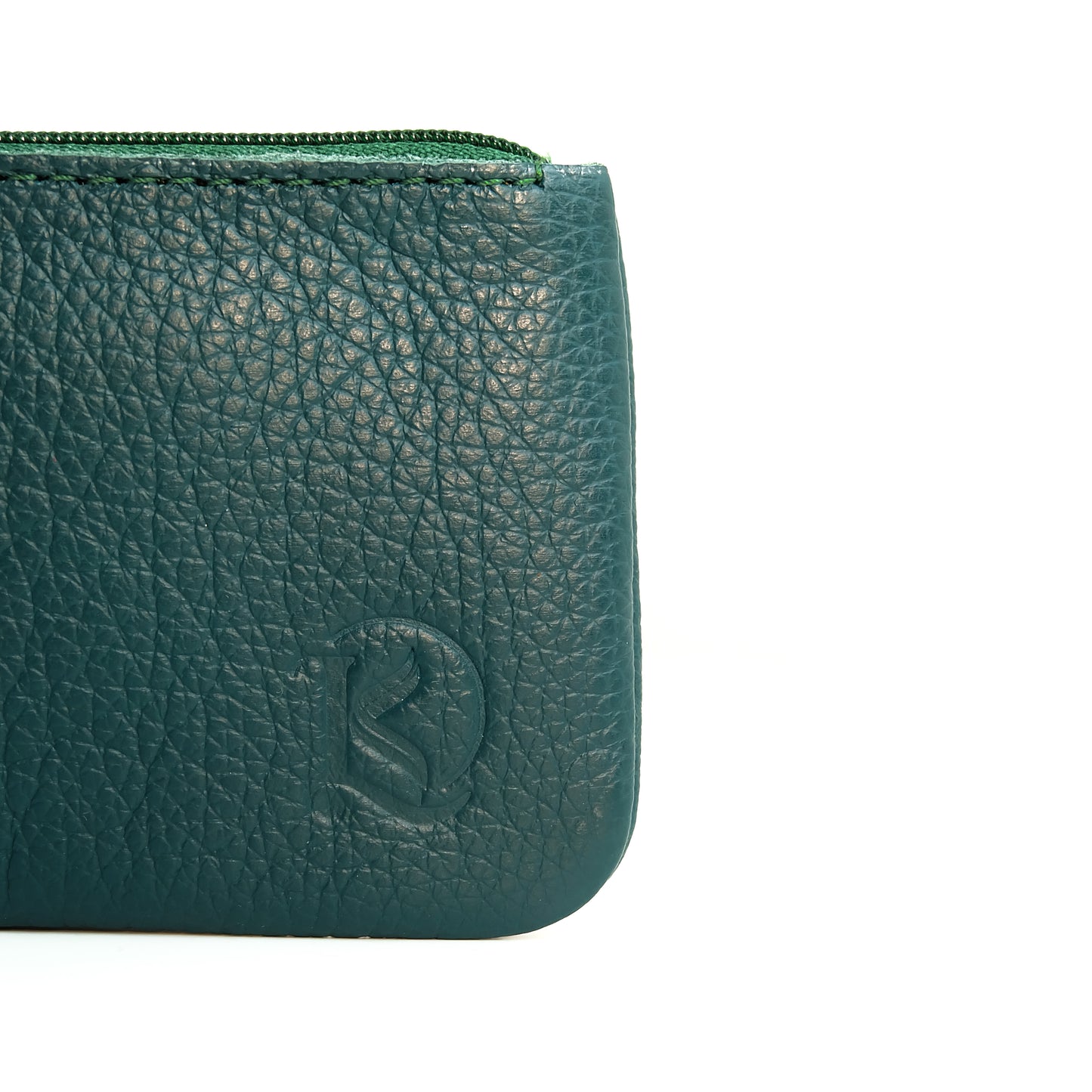 Alejandro Basic Pouch in Grained Dark Teal - Genuine Leather
