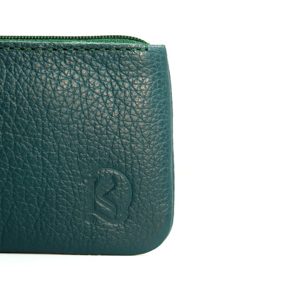 Alejandro Basic Pouch in Grained Dark Teal - Genuine Leather