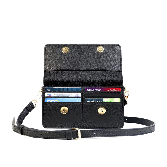 Maricar Multi-use Bag in Grained Black - PU Leather