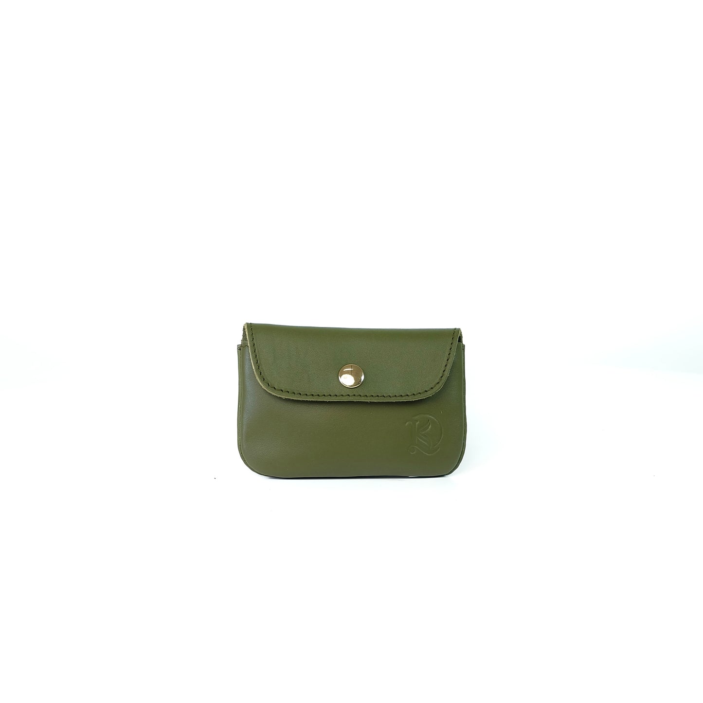 Andres Coin Pouch in Army Green - Genuine Leather