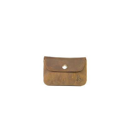 Andres Coin Pouch in Vintage Tan - Genuine Leather