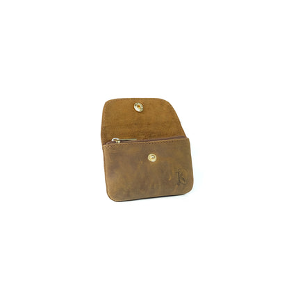 Andres Coin Pouch in Vintage Tan - Genuine Leather