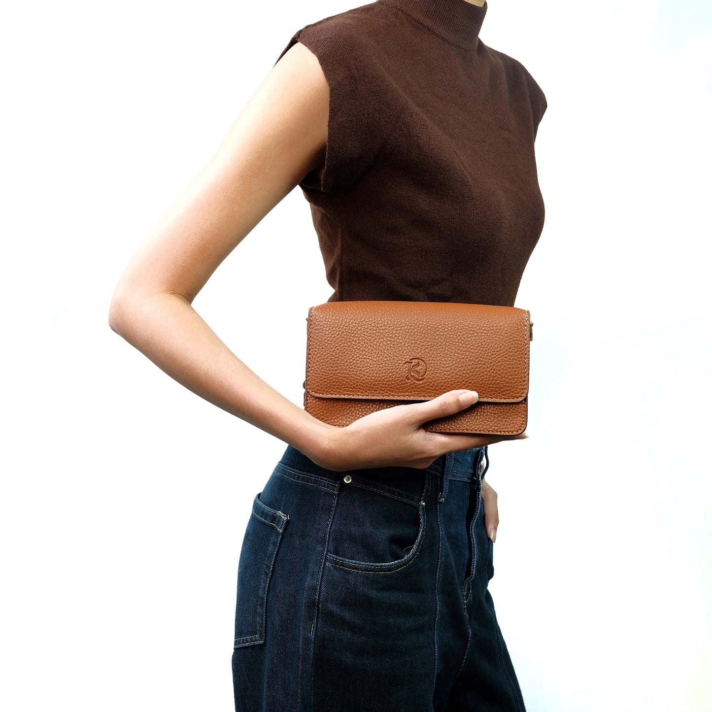 Maricar Multi-use Bag in Grained Tan - PU Leather