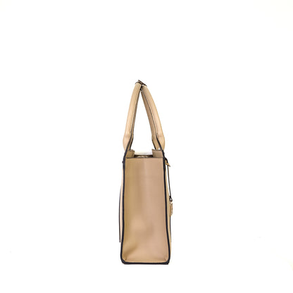 AMIRA 2.0 Laptop Tote Bag in Grained Sand (Gold Hardware) - PU Leather