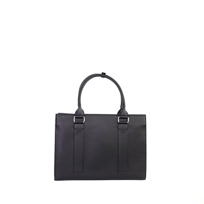 AMIRA 2.0 Laptop Tote Bag in New Grained Black(Gold Hardware) - PU Leather