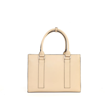 AMIRA 2.0 Laptop Tote Bag in Grained Sand (Silver Hardware) - PU Leather