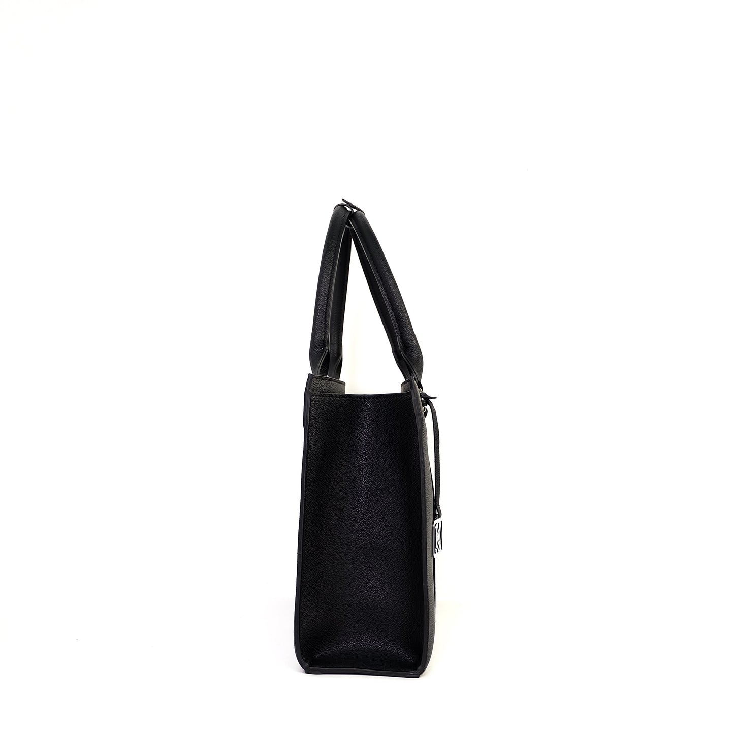 AMIRA 2.0 Laptop Tote Bag in New Grained Black(Silver Hardware) - PU Leather